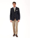 Blazer 100% Lã em Azul Escuro