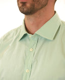 Camisa Casual 100% Algodão em Verde Claro