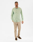 Camisa Casual 100% Algodão em Verde Claro