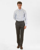 Grey Classic Trousers Soft Slim 100% Flece wool