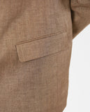 Brown Classic Jacket 100% Linen
