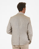 Casaco Casual 100% Linho em Cinzento Claro