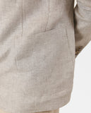 Casaco Casual 100% Linho em Cinzento Claro