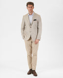 Casaco Casual 100% Linho em Cinzento Claro