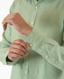 Camisa Casual 100% Linho em Verde Claro