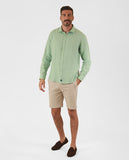 Camisa Casual 100% Linho em Verde Claro