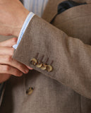 Brown Sports Jacket 100% Linen