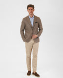 Brown Sports Jacket 100% Linen