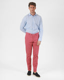 Dark Pink Soft Slim Chino Trousers