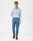 Blue Soft Slim Chino Trousers