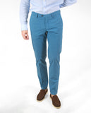 Blue Soft Slim Chino Trousers