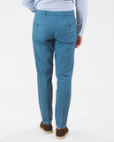 Blue Soft Slim Chino Trousers