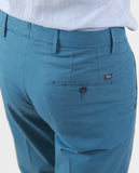 Calças Chinos Soft Slim em Azul
