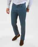 Blue Regular 5 Pocket Pants