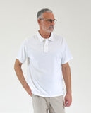 Polo Jersey Manga Curta 100% Algodão em Branco