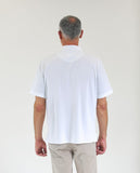 Polo Jersey Manga Curta 100% Algodão em Branco