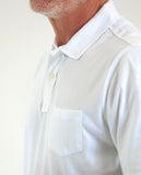 Polo Jersey Manga Curta 100% Algodão em Branco