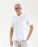 Camisa Casual 100% Linho em Branco