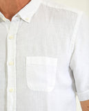 Camisa Casual 100% Linho em Branco