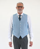 Blue Vest 100% Wool