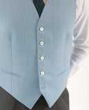 Blue Vest 100% Wool