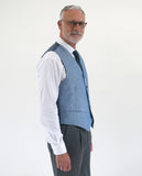 Light Blue Vest 100% Linen