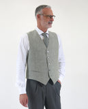 Light Dry Green Vest 100% Linen