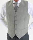 Light Green Vest 100% Linen