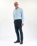 Dark Blue Regular Chino Trousers