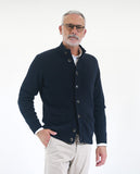 Dark Blue Cardigan 100% Wool