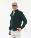 Dark Green Cardigan 100% Wool