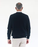 Dark Blue Cardigan 100% Wool