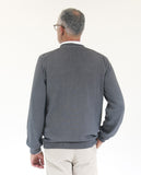 Grey Cardigan 100% Merino Wool