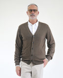 Light Brown Cardigan 100% Merino Wool