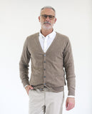 Light Brown Cardigan 100% Cashmere