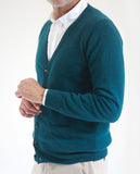 Light Green Cardigan 100% Wool