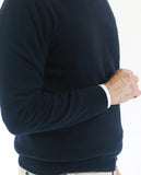 Dark Blue V Neck Sweater 100% Cashmere