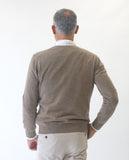 Light Brown V Neck Sweater 100% Cashmere