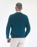 Light Green Crew Neck Sweater 100% Wool