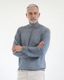 Light Grey Turtleneck 100% Merino Wool