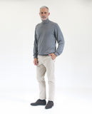 Light Grey Turtleneck 100% Merino Wool