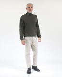 Dark Green Turtleneck 100% Merino Wool