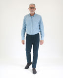 Dark Blue Regular Chino Trousers