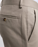 Dark Beige Classic Trousers Soft Slim