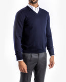 Jersey 100% Lana Merino en Azul Oscuro