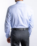 Camisa Clássica 100% Algodão em Azul Claro