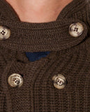 Chaqueta de Punto 100% Lana en Marrón Claro