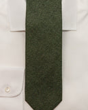 Corbata 100% Cashemira en Verde Oliva Claro