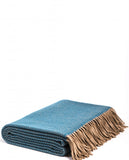 Turquoise Blue Blanket 100% Wool