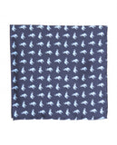 Pañuelo de bolsillo 100% Seda en Azul Oscuro